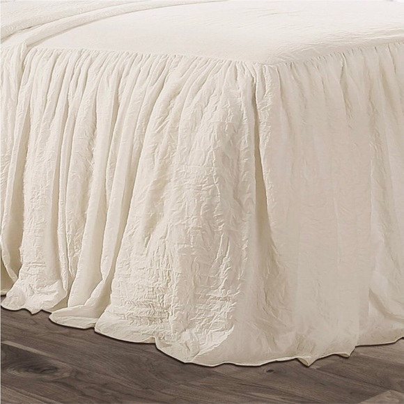 New Lush Decor Ruffle Skirt Bedspread Comforter Set - Ivory - Twin - Picture 3 of 8